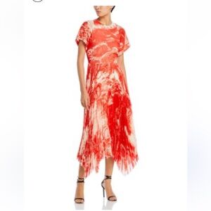 Jason Wu Red and White A-Line Cocktail Dress